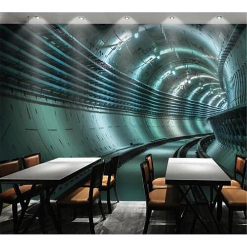 Beibehang Customized fashion wallpaper 3D mural personality extension tunnel background wall decoration painting papel de parede