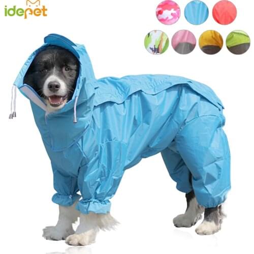 Large Dog Clothes Raincoat for Dog Waterproof Rain Cape for Pet Clothing Golden Big Pet Dogs Rain coat Jumpsuit Rain Suit3
