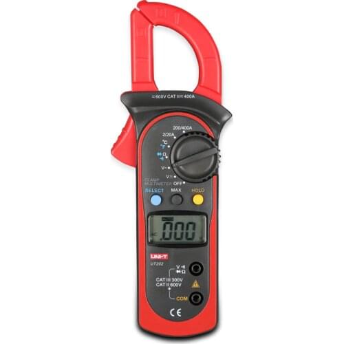 Digital Clamp Multimeter AC/DC/Resistance/Temperature Meter 600A UT202
