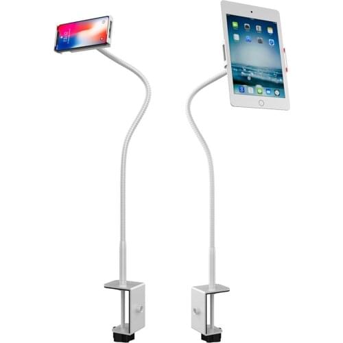 Flexible Long Arm Tablet PC Stand Rotation Full Metal Lazy Bed Table Bracket 3.5-10.6'' Cell Phone Holder for iPad Air Mini 1234