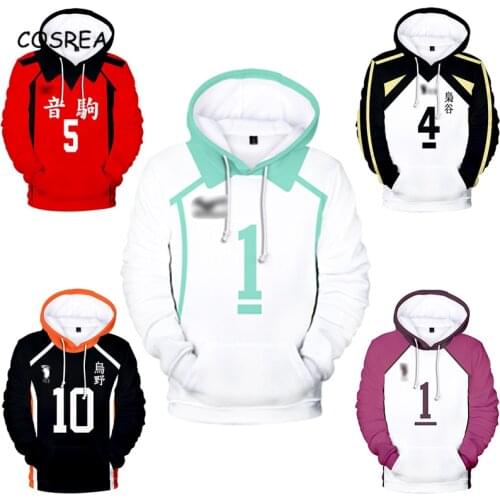 Hot Anime Haikyuu Jersey Hoodies Sweatshirts Hinata Shouyou Cosplay Oikawa Tooru Clothes Mens Tops Kozume Kenma Pullover Boys