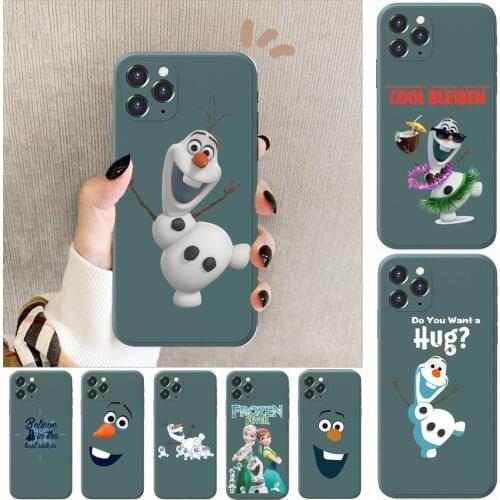 Frozen love Anime Phone Case cover For iphone 12 Pro Max 11 8 7 6 S XR PLUS X XS SE 2020 mini cell shell Army green