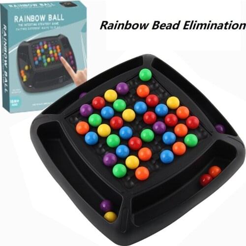 Puzzle fun rainbow bead elimination game toy happy elimination interactive board game children teaching aid
