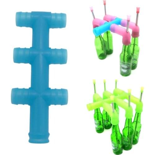 Stir-free Beer Mixing Tool Beer Snorkel Straw Beer Bong Funnel Double Snorkel Drink Beer Bar Tools Festivals Party Dispenser