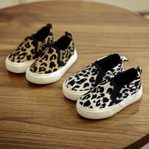 New Children Canvas Shoes Boys Girls Toddler Shoes Fashion Leopard Print Sport Casual Shoes For Kids Sneakers Student Running