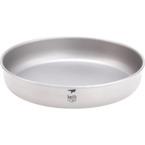 Keith Titanium Dish Saucer Camping Large Plates Outdoor Tableware Hiking Dishes BBQ Travel 1L Ti8702
