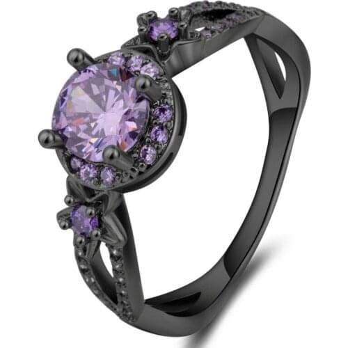 Colorful Zircon Flower Hollow Out Ring Fashion Elegant Female Ring Factory Wholesale