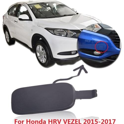 CAPQX Front Bumper Tow Hook Cover Cap For HRV VEZEL 2015 2016 2017 RU1 RU5 RU6 OEM#71104-T7A-000