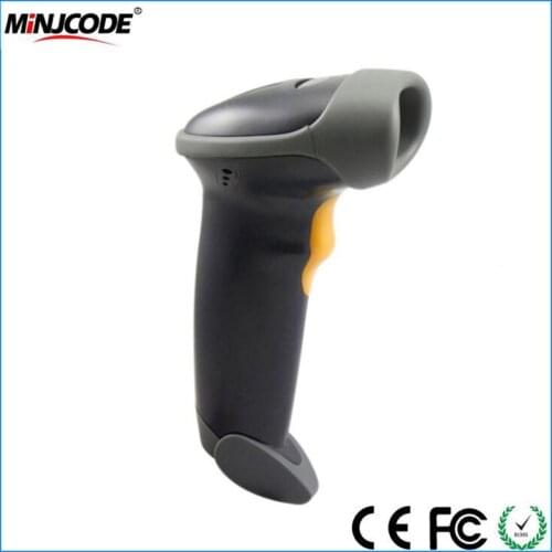 MINJCODELow price Laser Barcode Scanner, Wired handheld scanner USB 1D barcode reader scaner Mj2808