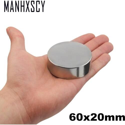 2pcs Neodymium N35 Dia 60mm X 20mm Strong Magnets Tiny Disc NdFeB Rare Earth For Crafts Models Fridge Sticking magnet 60x20mm