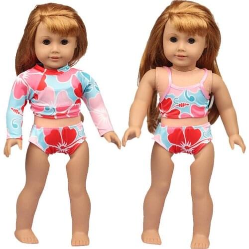 2021 New Pattern Clothes Three Piece Sling Flower Suit Fit 18 Inch American&43cm Baby New Born Doll Clothes Accessories