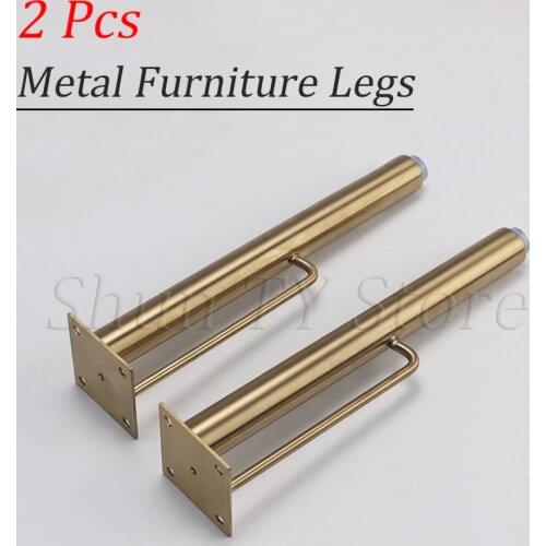 2 Pcs of Heavy-Duty Stainless Steel Metal Furniture Feet, Can Replace Sofa, Bed, Office Sofa Cabinet, TV Cabinet Furniture Legs