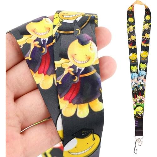 DZ2002 Japanese Anime Assassination Classroom Neck Strap Lanyards Keychain Holder ID Card Pass Hang Rope Lariat Badge Holder