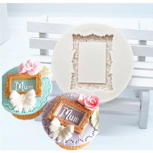 Retro frame shape silicone molds fondant cutter Cake Decorating Tools chocolate mold kitchen baking Accessories Cake Tools M514