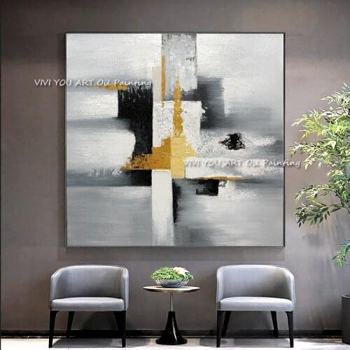 Handmade New Abstract Modern Thick Oil Painting On Canvas Handpainted Textured Wall Art for corridor Decorate
