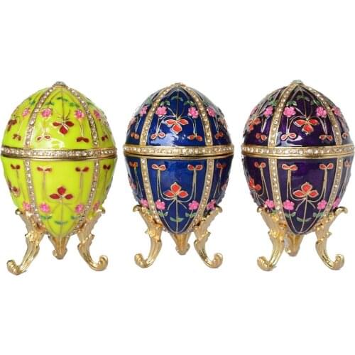 Russian Easter Egg Trinket Jewelry Box Egg Decoration Novelty Gifts