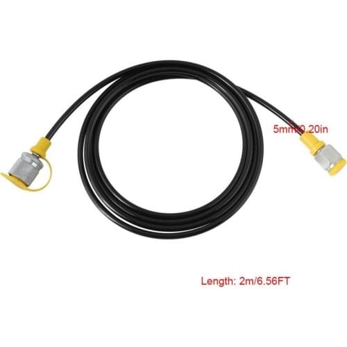 M16*2-1/4BSP Hydraulic Pressure Test Hose 2.0m/6FT Female Liquid Black Sensor line protection tube