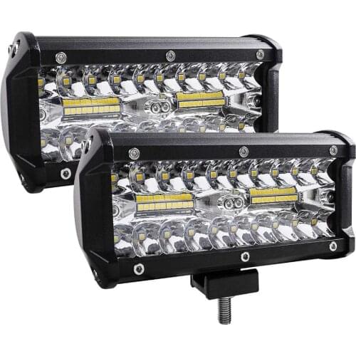 Triple Row Offroad Light Bar 7inch Spot Flood Combo 120W LED Bar Work Light for Truck Boat 4x4 Driving Light SUV 12V