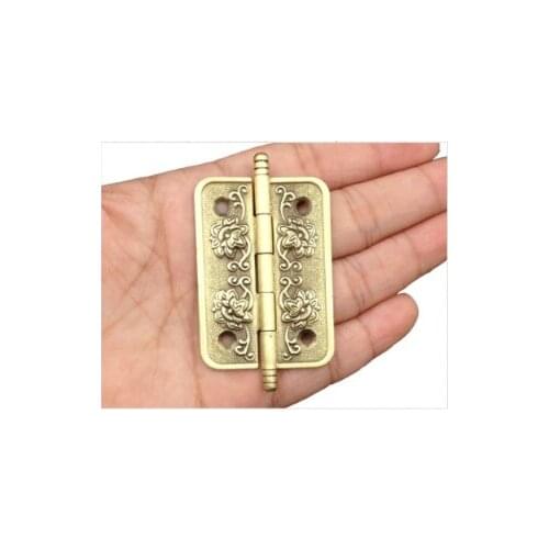 High grade European style classic brass cupboard wardrobe dooropen door hinge leaf engraving