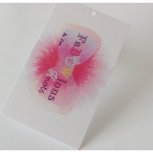 Large size card custom hang tags personalized logo tag printed clothing tags