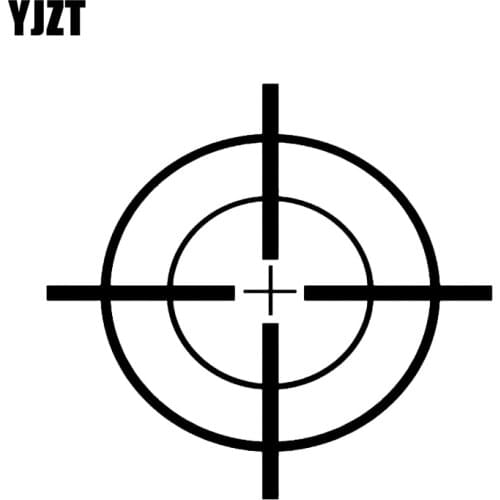 YJZT 12.5*11.7CM Coolest Shooting Target Big Graphic Gun Car Sticker Vinyl High Quality Decoration Accessories C12-0355