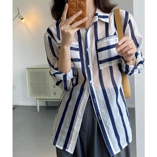 Женские рубашки в полоску Zhangweiwei China At AliExpress