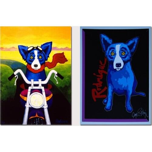 Animal Color Dog HD Canvas Print Painting Artwork Modern Home Wall Decor Painting Canvas Art HD Picture on Canvas Prints #21