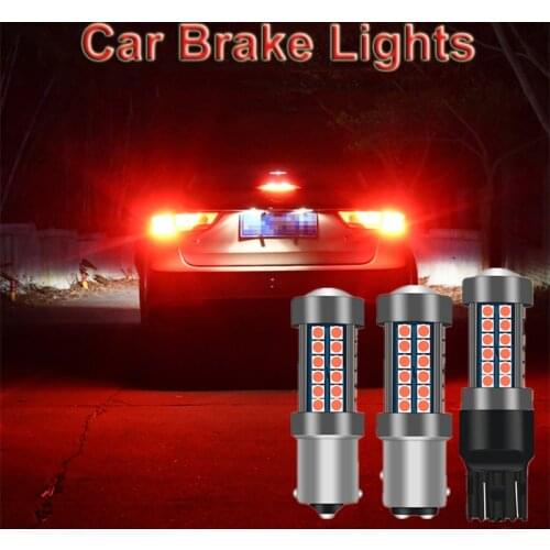 1PC Car Red LED W21/5W 7443 T20 1157 BA15D 1156 P21W SRCK LED Replacement Bulbs For Car Brake/Tail Lights 12V Rear Fog Lamps