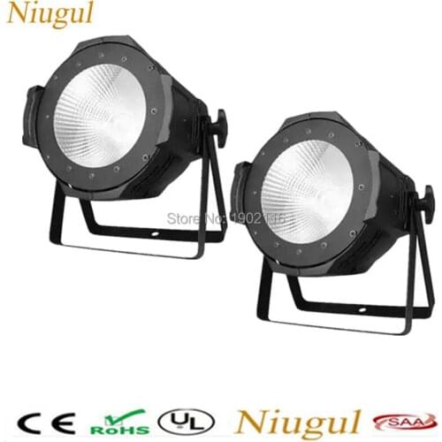 2pcs/lot High Power 100W LED Par Light /COB Aluminium Cool White Warm White DJ DMX512 LED Beam Wash Strobe Effect Stage Lighting