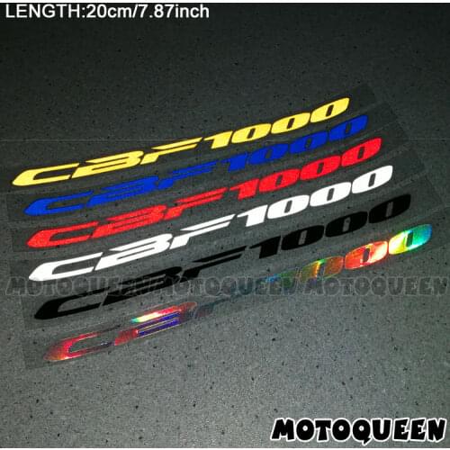 2PCS Motorcycle body Wheels Rims Fairing Helmet Tank Pad decoration logo Label reflective Stickers Decals For CBF 1000 CBF1000