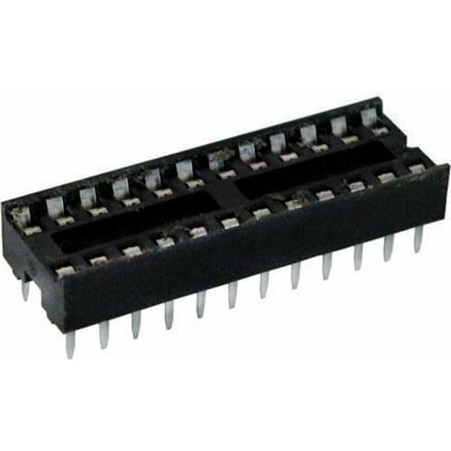 24 Pin 0.3 Inch DIL IC Socket - Pack of 5
