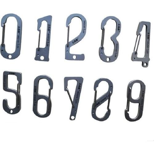 4Cr13 Number1-10 Key Ring Men Gift Outdoor Buckle Stainless Steel Waist Key Ring Automobile creative Gift