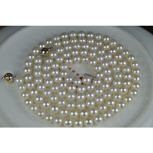AAA+ AKOYA sea Pearl , Perfect Round , lustre, smooth, 6-6.5mm, 43cm. Pearl002, Christmas gift