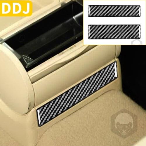 Car Center Armrest Storage Cup Holder Trim Sticker Carbon Fiber Strip For Golf 4 Jetta Bora MK4 R32 GTI 1999-2004 Car Interior