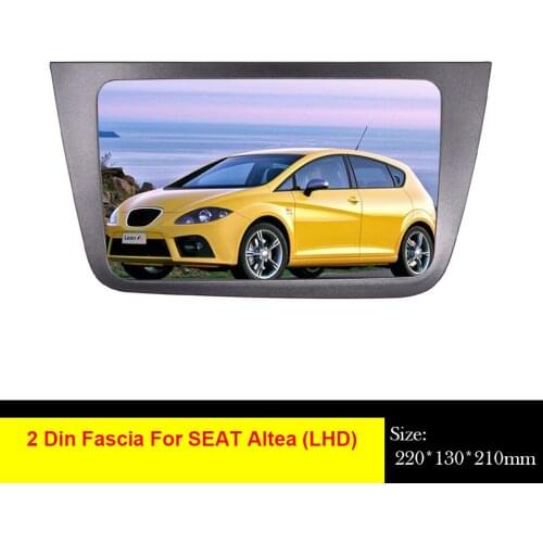 Double DIN Car Radio Fascia for SEAT Altea (LHD) Left Hand Stereo Frame Panel Dash car refitting Mount kit adapter Bezel facia