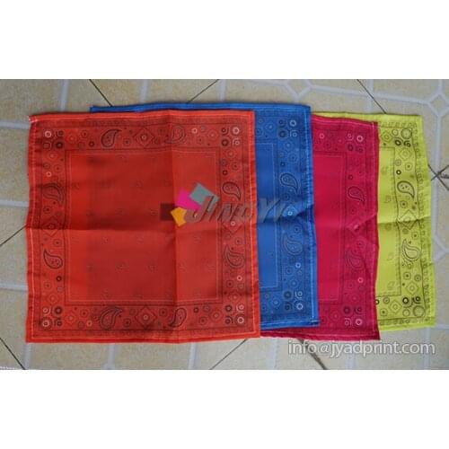 Custom Print 55X55CM (22X22inches) Polyester Handkerchiefs Head Bandana (10pcs), We Can Accept Different Design