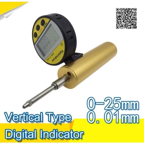 2016 shahe new type vertical type digital indicator 0-25 mm 0.01mm digital dial indicator gauge