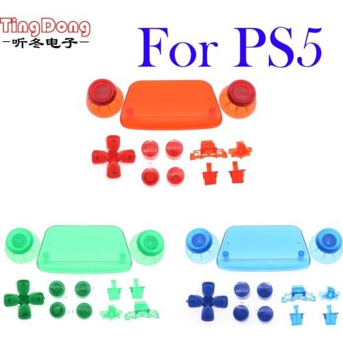 Color buttons For Playstation 5 PS5 Controller Replacement Shell Case Cover Joystick Cap D-pad Buttons L1, R1, L2, R2