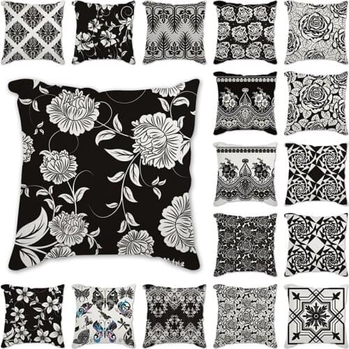 Flowers Pillow Covers Cushion Cover 45*45cm Living Room Sofa Decorative Throw Pillow Polyester Home Decoration Pillowcase