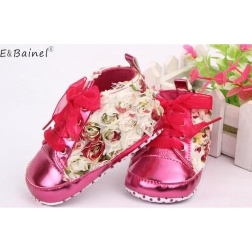 Flower Baby Girl Shoes Toddler Infant Christening Lace Lace Up Baby Moccasins Newborn Baby Girl Baptism Flower Shoes