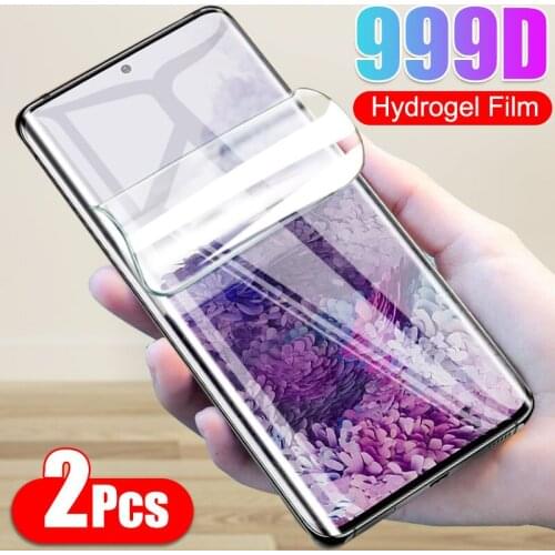 2Pcs Hydrogel Film For Samsung Galaxy S10 S20 S9 S8 Plus S10e A50 A70 A51 A71 Note 8 9 10 20 Ultra Screen Protector Not Glass