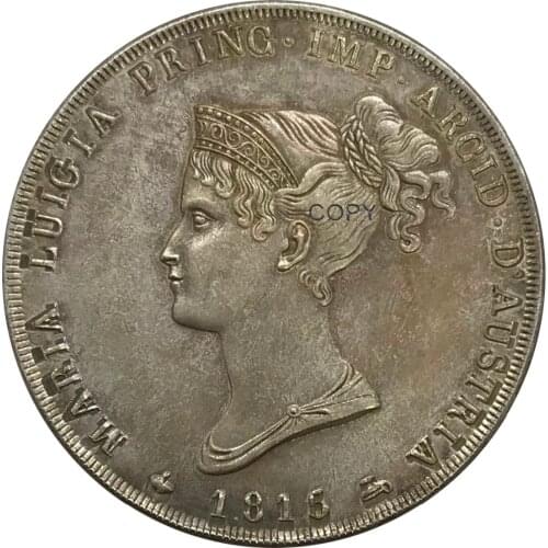 1815 Italy 5 Lire Cupronickel Plated Silver Collectibles Copy Coin