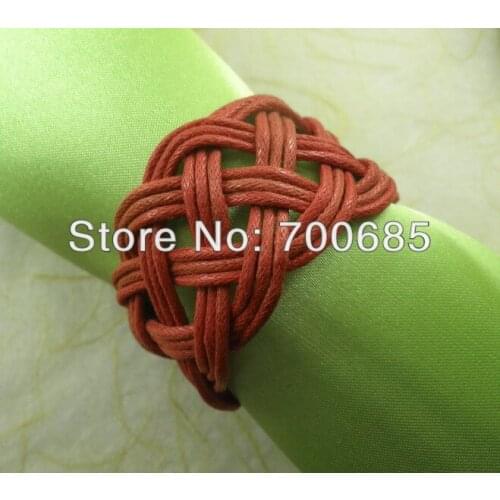 Red handmade napkin ring for wedding , napkin holder