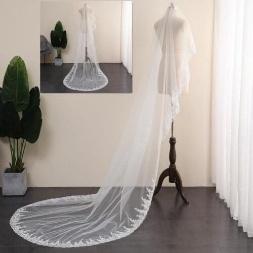 A Sequin Flower lace wedding veil,1 Layer Elegant Bridal Wedding, Cathedral Veil, Bridal Veil,Chapel Veil,Waltz Veil,Blusher wed