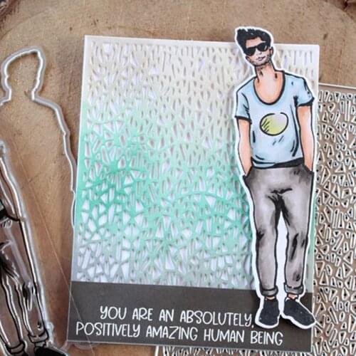 Handsome Man "Today Is All About You" Metal Cutting Dies Coordinating Stamp For Scrapbooking Craft Die Cut Card Making Embossing