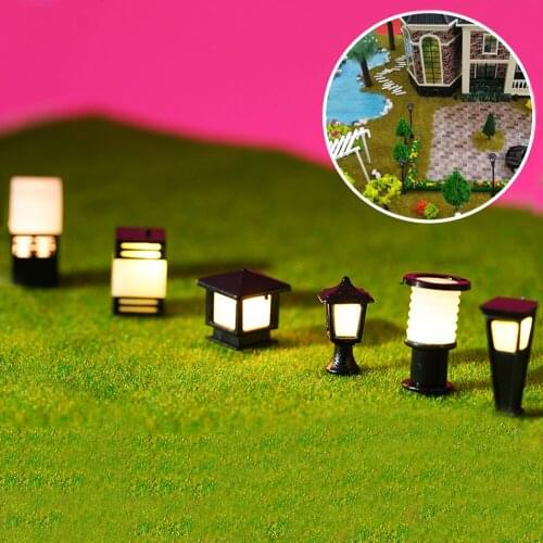 Model Light Garden Lawn Lamp Lighting Lampposts Model DIY Sand Table Landscape Doll House Decoration