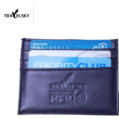 Fashion Brand New RFID Vintage Mini ID Holders Business Credit Card Holder PU Leather Slim Bank Case Purse Wallet Free Shipping