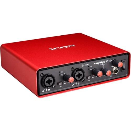 Original ICON Mobile U sound card 4-In/4-Out USB Recording Interface full duplex recording&playback,work with microphone