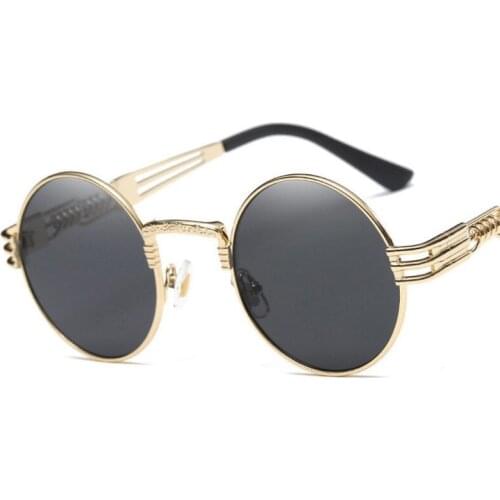 Popular Round Steampunk Sunglasses For Men And Women Vintage Fashion Trend Punk Glasses