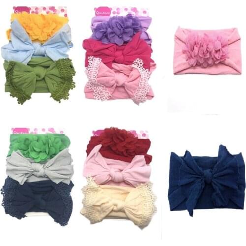 Cute Kids Girl Baby Headband Infant Newborn Flower Bow Hair Band Accessories Flower Newborn